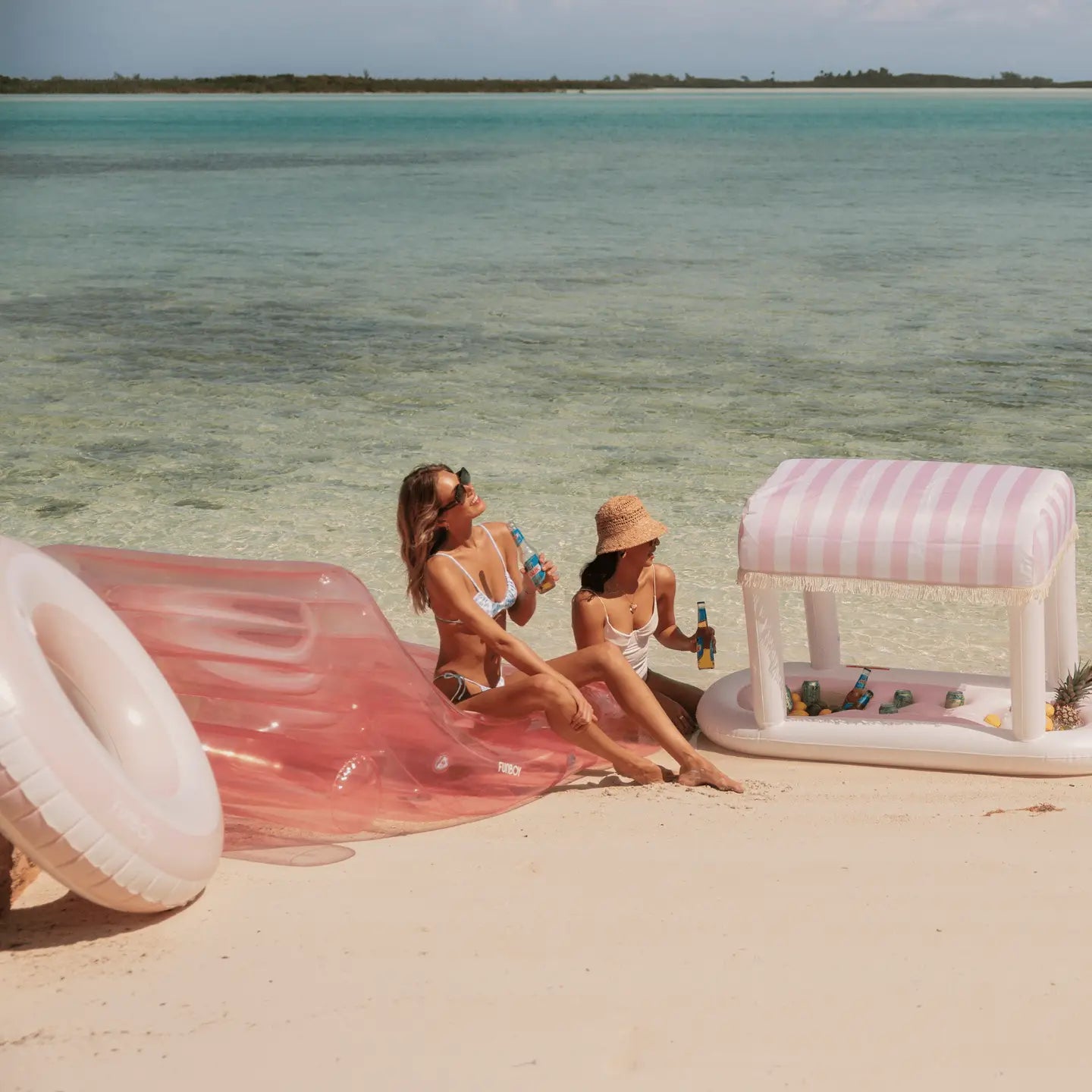 FUNBOY Pink Striped Tube Float