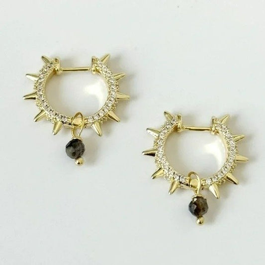 Lolite Spiked Hoops