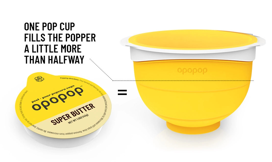 Opopop Super Butter Pop Cups Popcorn Kernels