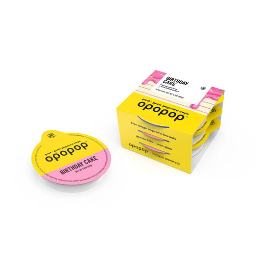 Opopop Birthday Cake Pop Cups Popcorn Kernels