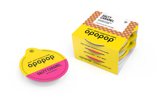 Opopop Salty Caramel Pop Cups Popcorn Kernels