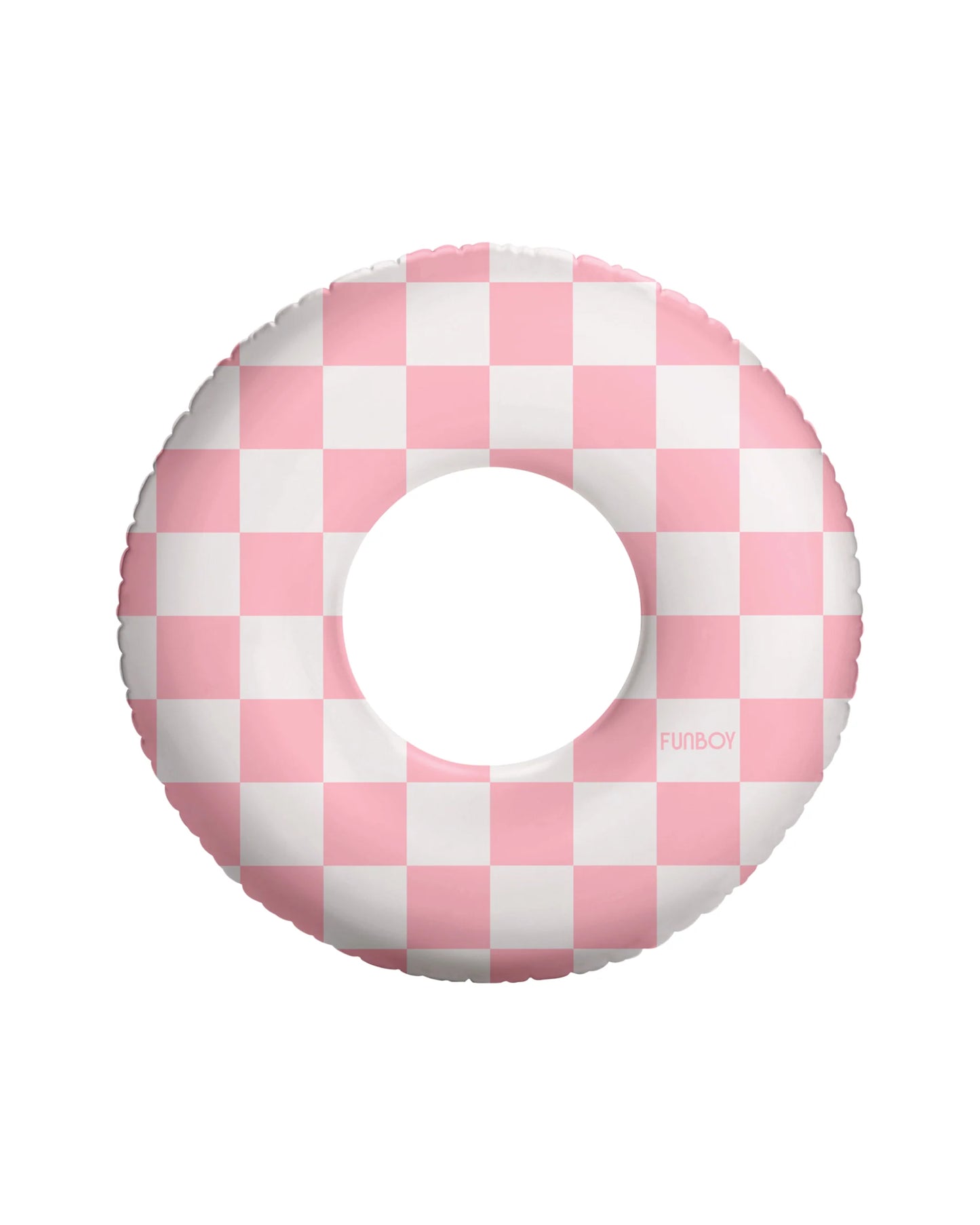 FUNBOY Pink Checkered Kids Tube Float