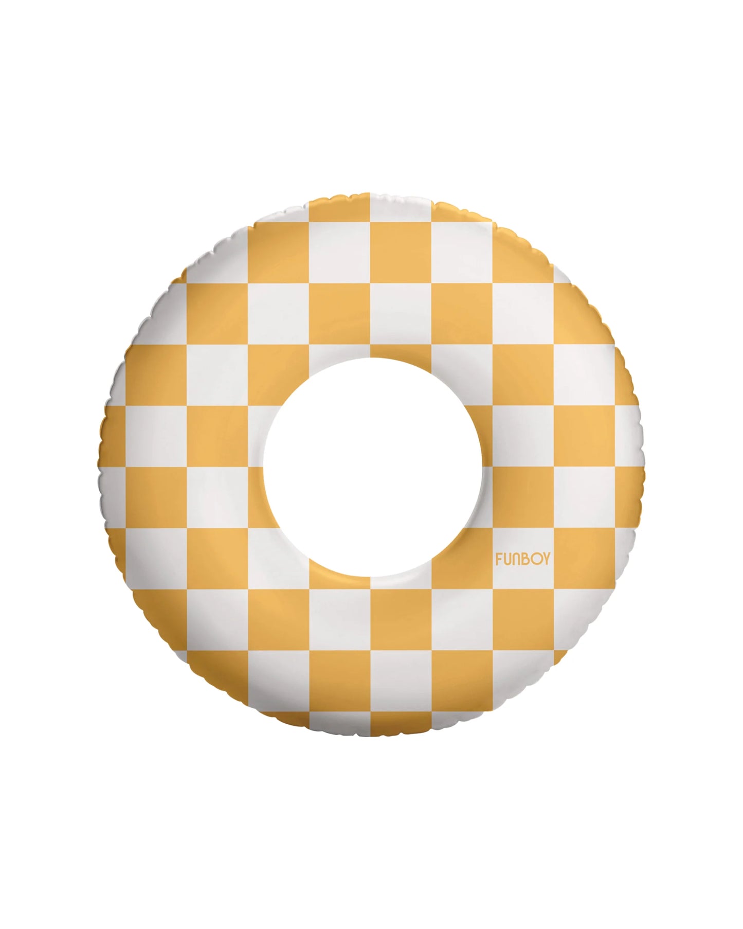 FUNBOY Mustard Checkered Kids Tube Float