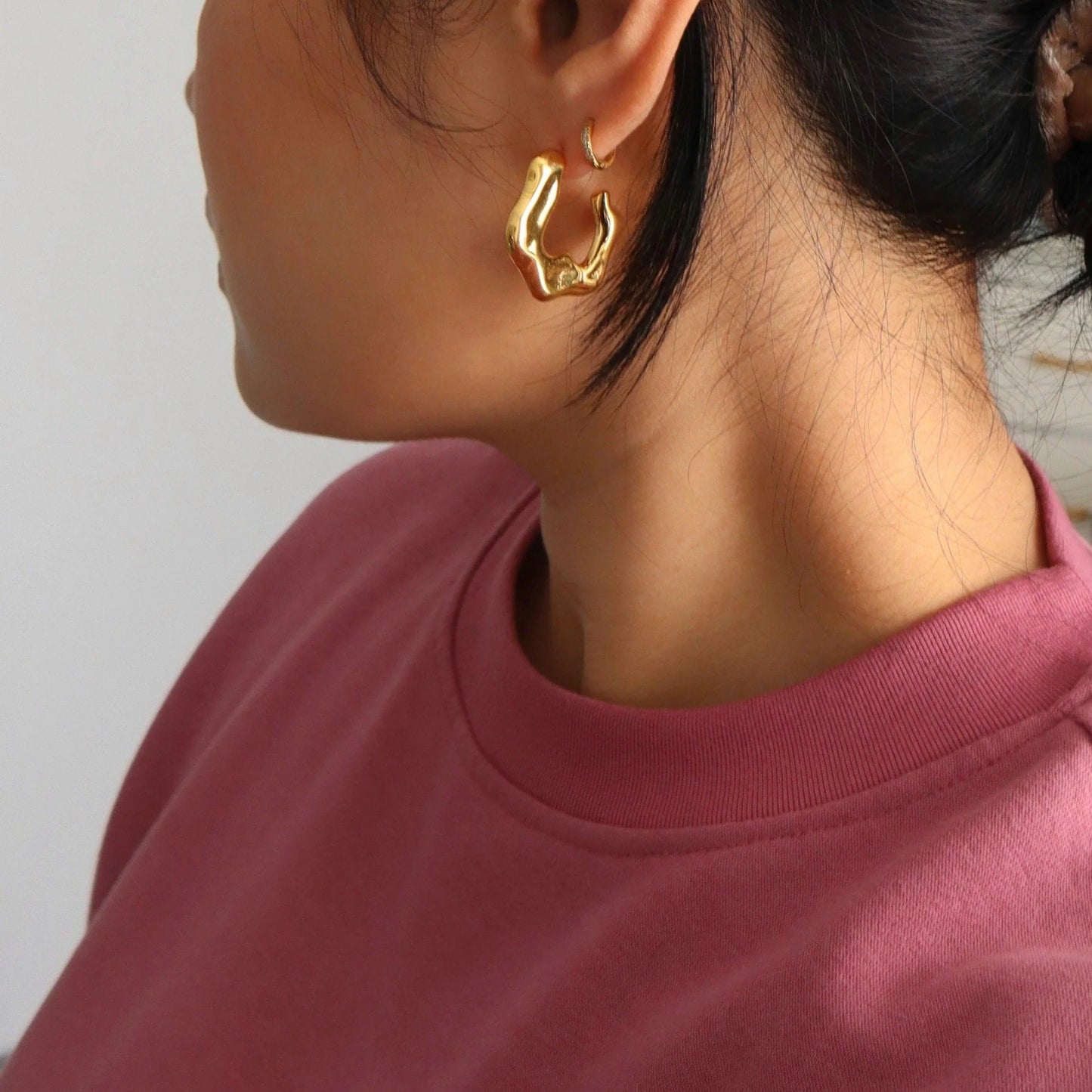 River Statement Gold Hoops