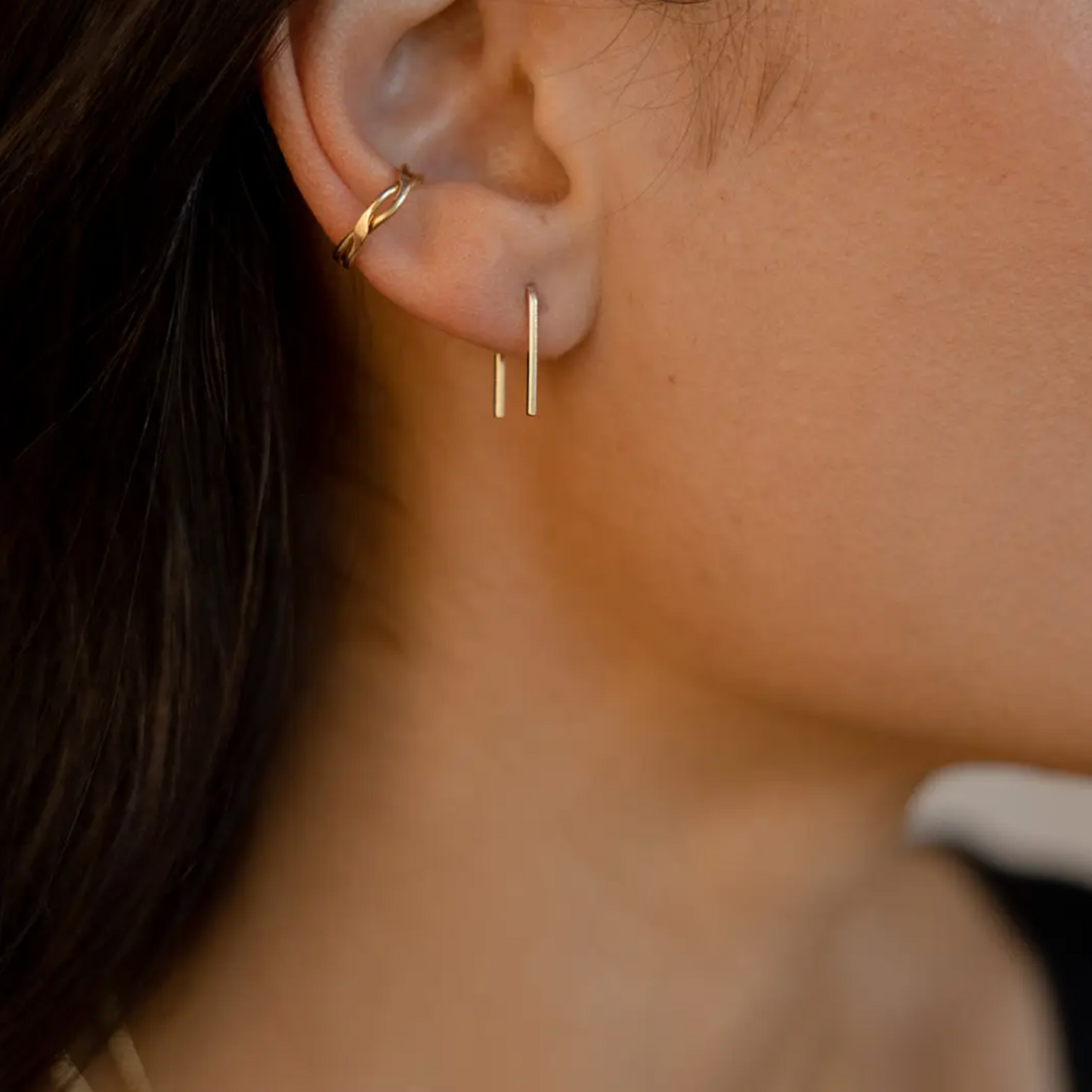 Mini Staples Earrings by Token Jewelry