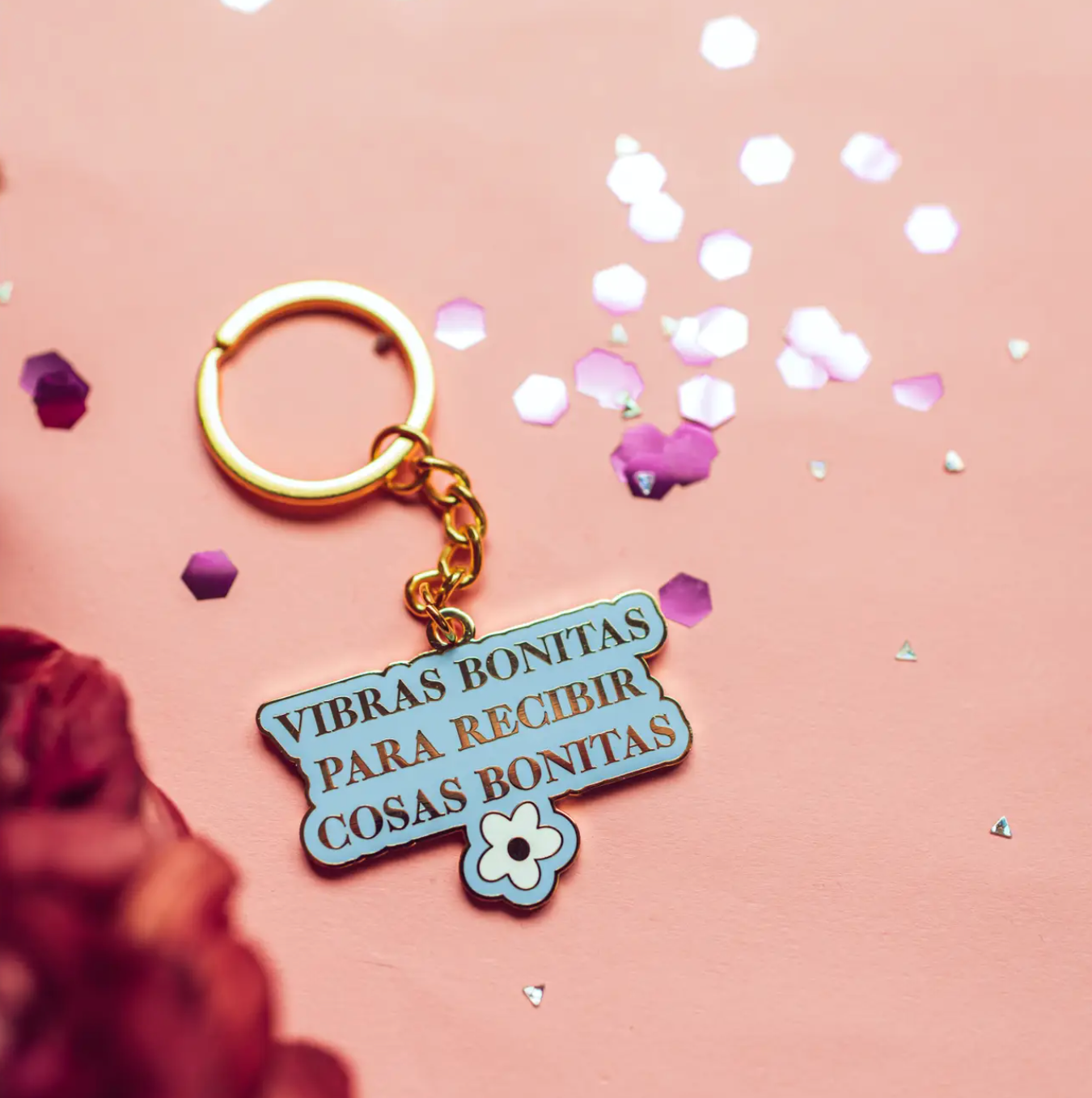 Vibras Bonitas (Beautiful vibes to attract beautiful things) Keychain
