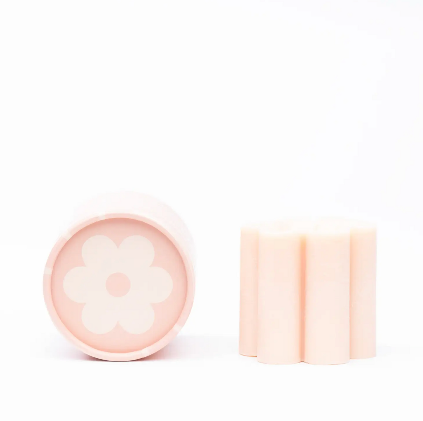 Pink Daisy Pillar Candle by Ginger June Candle Co.