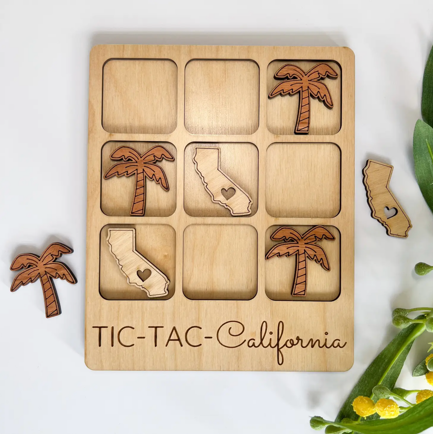 Tic-Tac-Toe Game - California State by Birch House Living