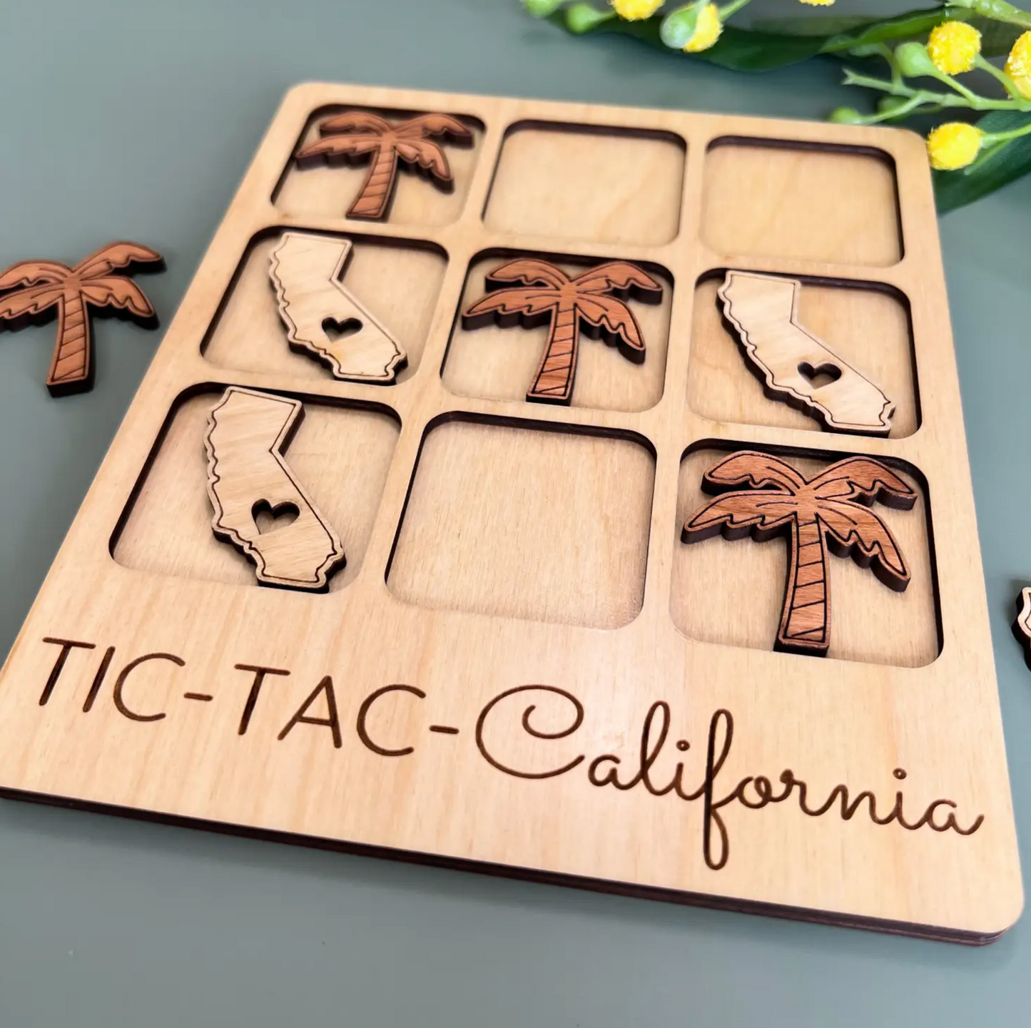 Tic-Tac-Toe Game - California State by Birch House Living