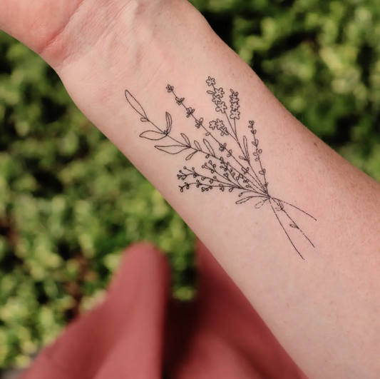 Handpicked Florals Temporary Tattoo by Saint & Company