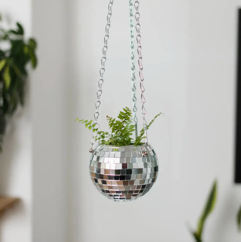 Disco Ball Hanging Planter