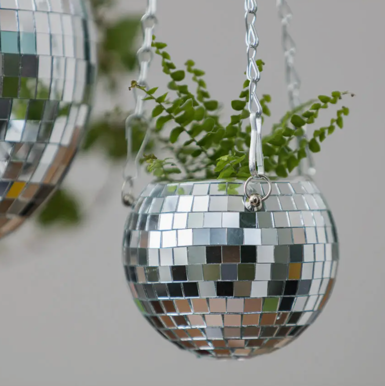 Disco Ball Hanging Planter