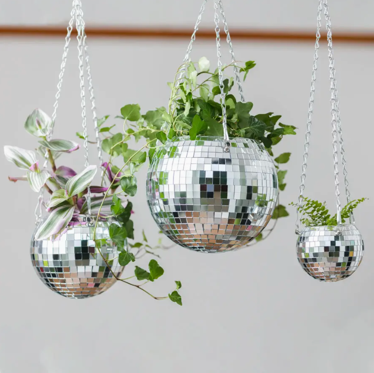 Disco Ball Hanging Planter