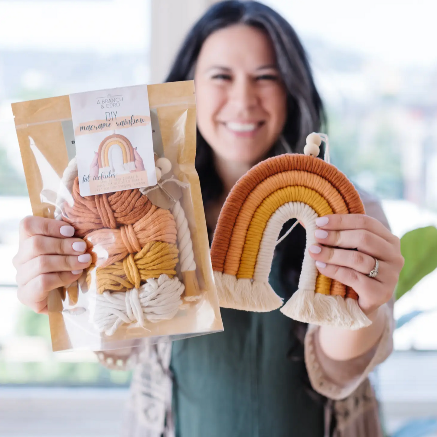 Diy Macrame Rainbow Kit by A Branch & Cord