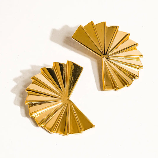 Soline Folded Fan Earring