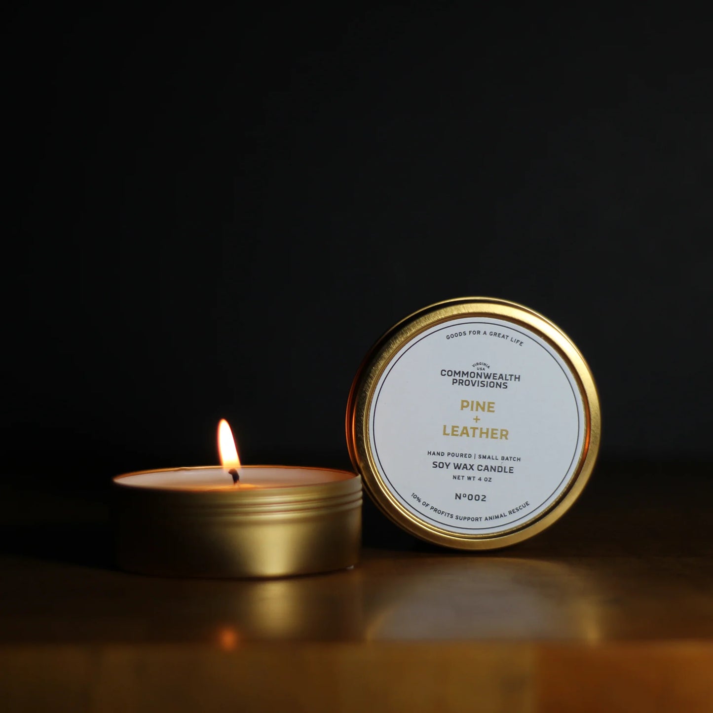 Pine + Leather Candle by Commonwealth Provisions
