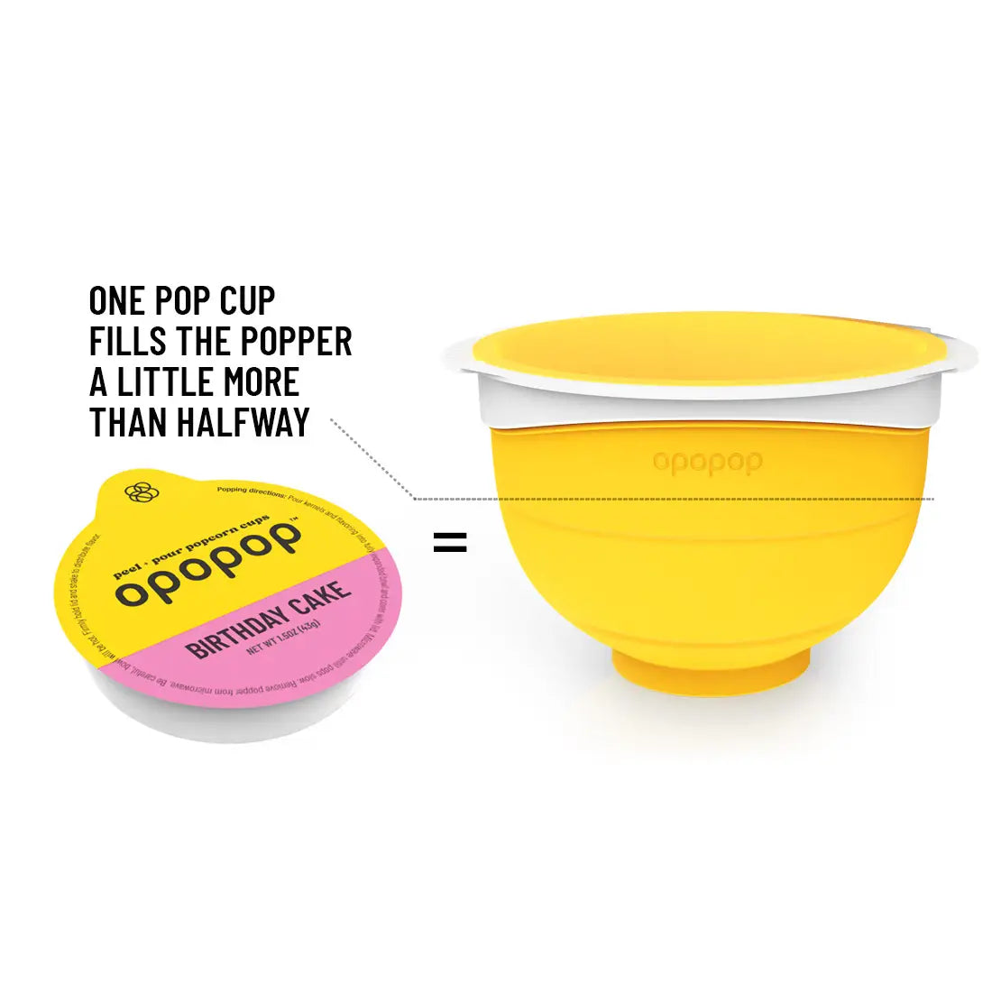 Opopop Birthday Cake Pop Cups Popcorn Kernels