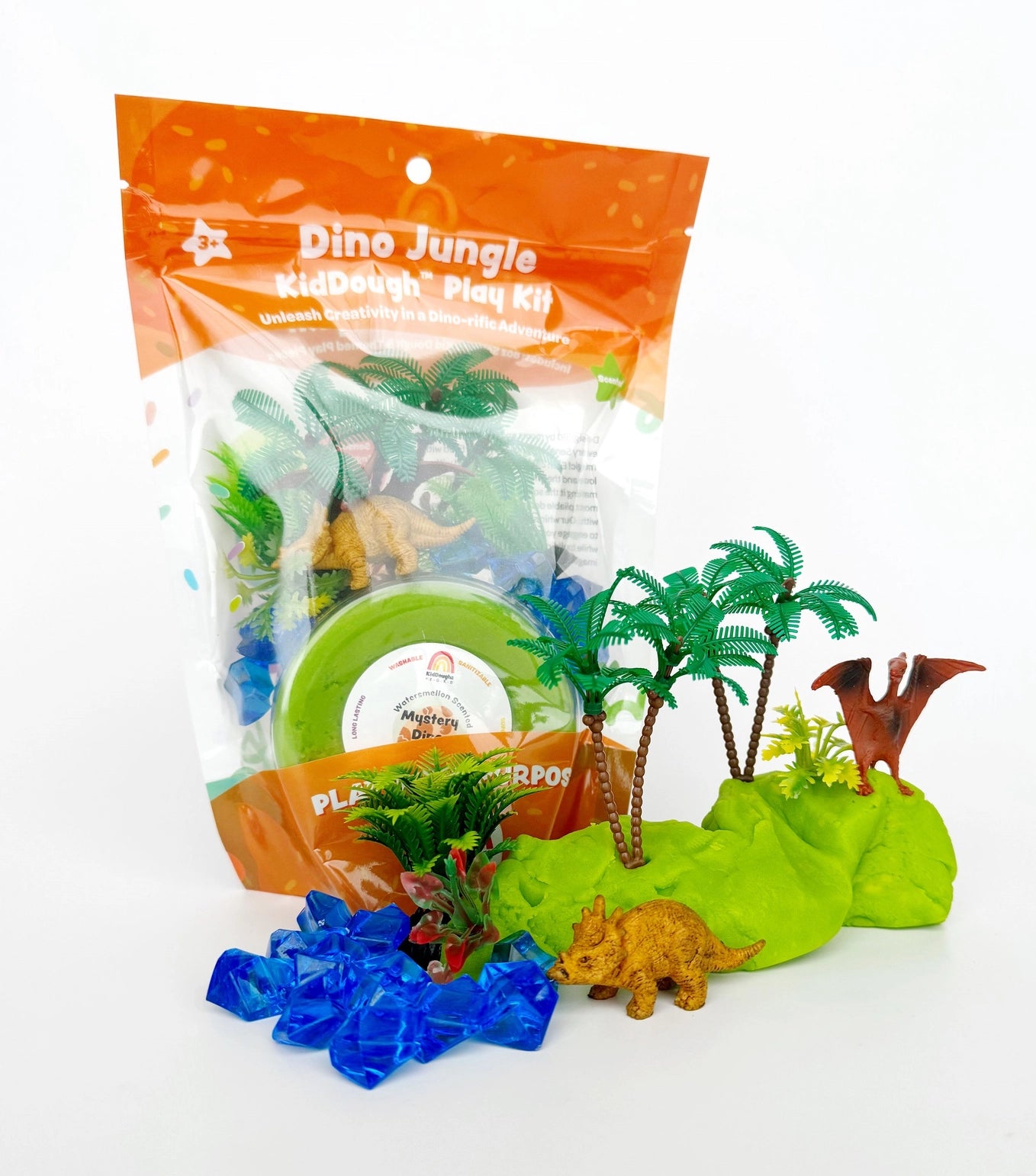 Earth Grown Dino Dough Play Kit - Watermelon