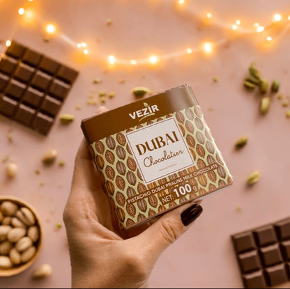 Pistachio Praline Dubai Chocolate Bar