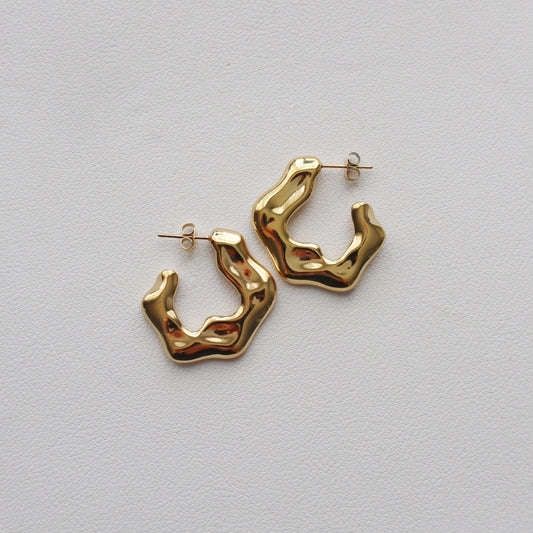 River Statement Gold Hoops