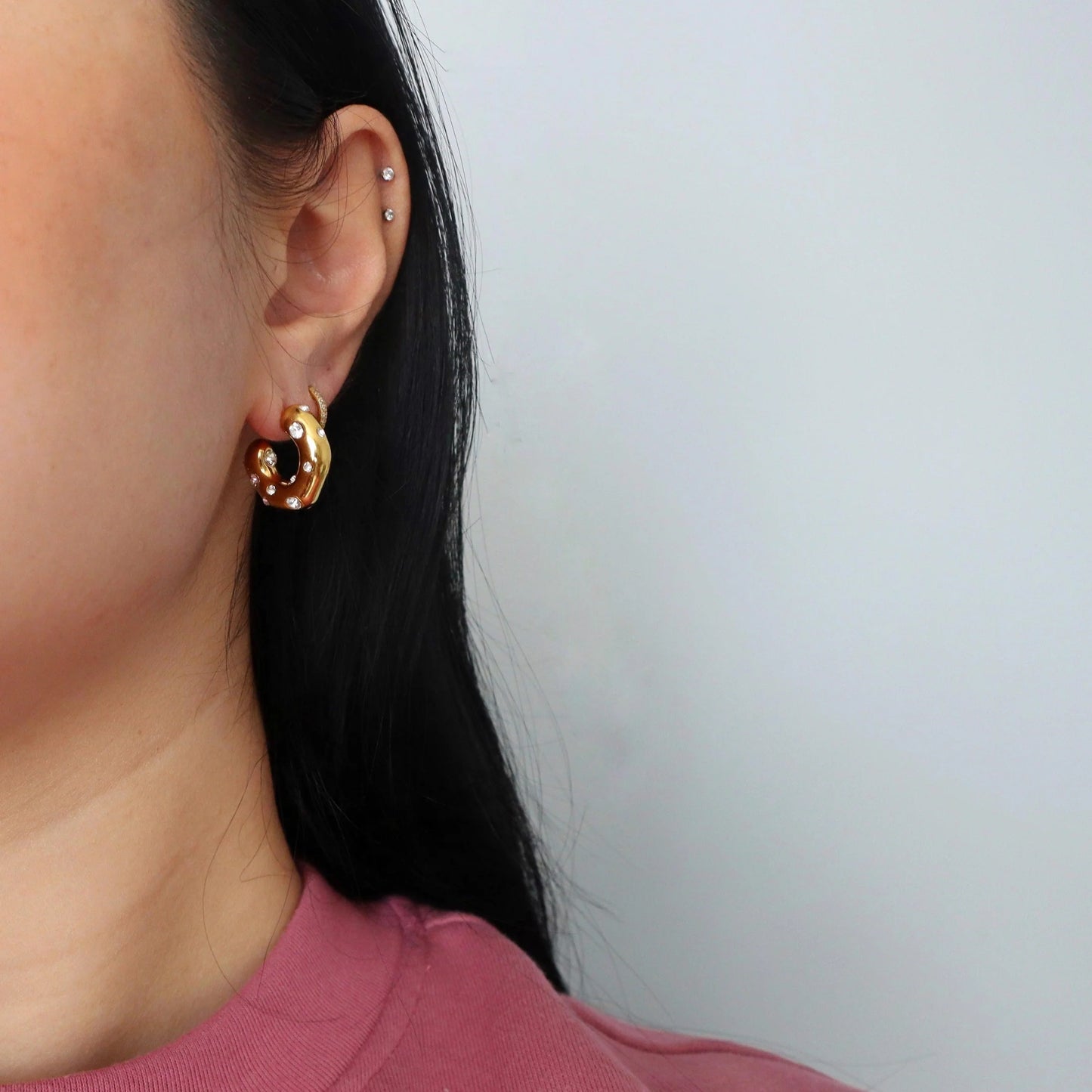 Dazzle Hoops | CZ Chunky Hoops