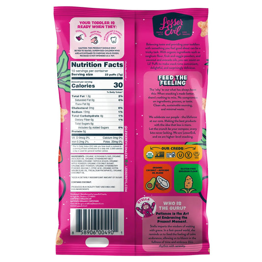 Lesser Evil- Lil' Puffs Sweet Beet