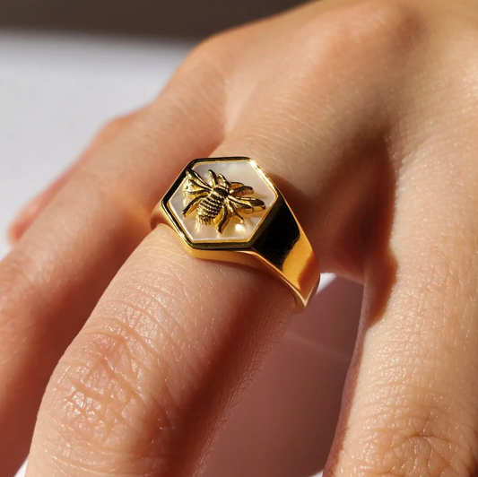 Signet Bee Ring by HolyBang Jewels