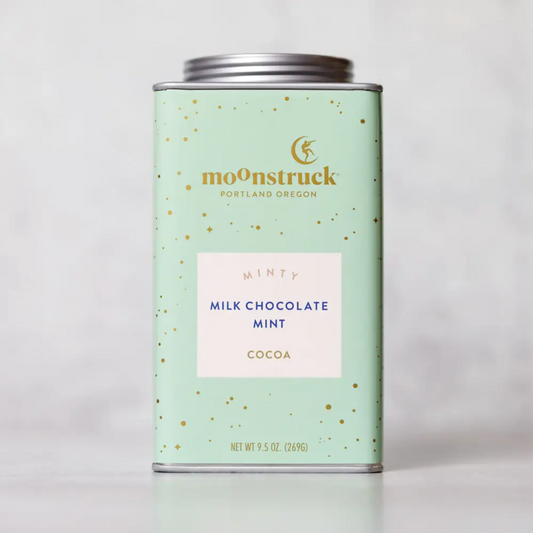 Minty: Mint Milk Chocolate Hot Cocoa Tin by Moonstruck Chocolate Co