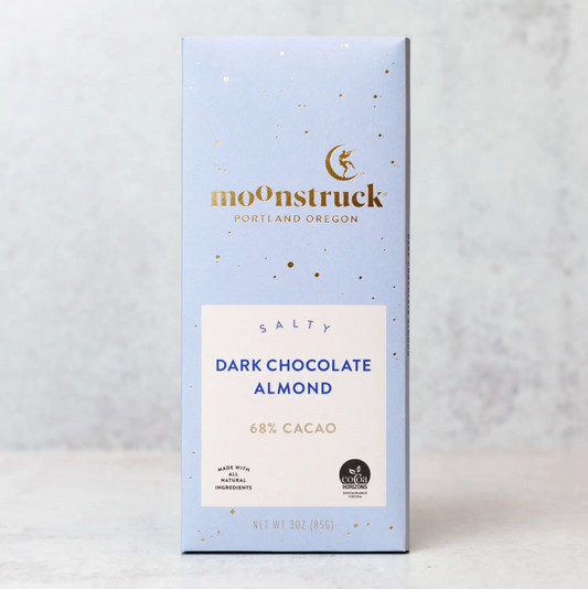 Salty Dark Sea Salt Almond Bar by Moonstruck Chocolate Co