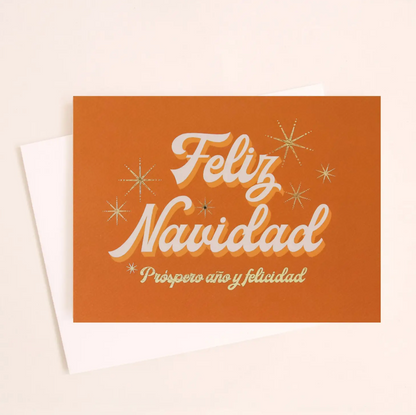 Feliz Navidad Card - Brown by sunshine Studios