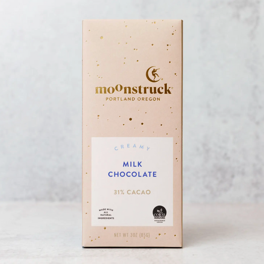 Creamy Milk Chocolate Bar by Moonstruck Chocolate Co