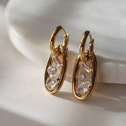 Florence Oval Drop Hoops