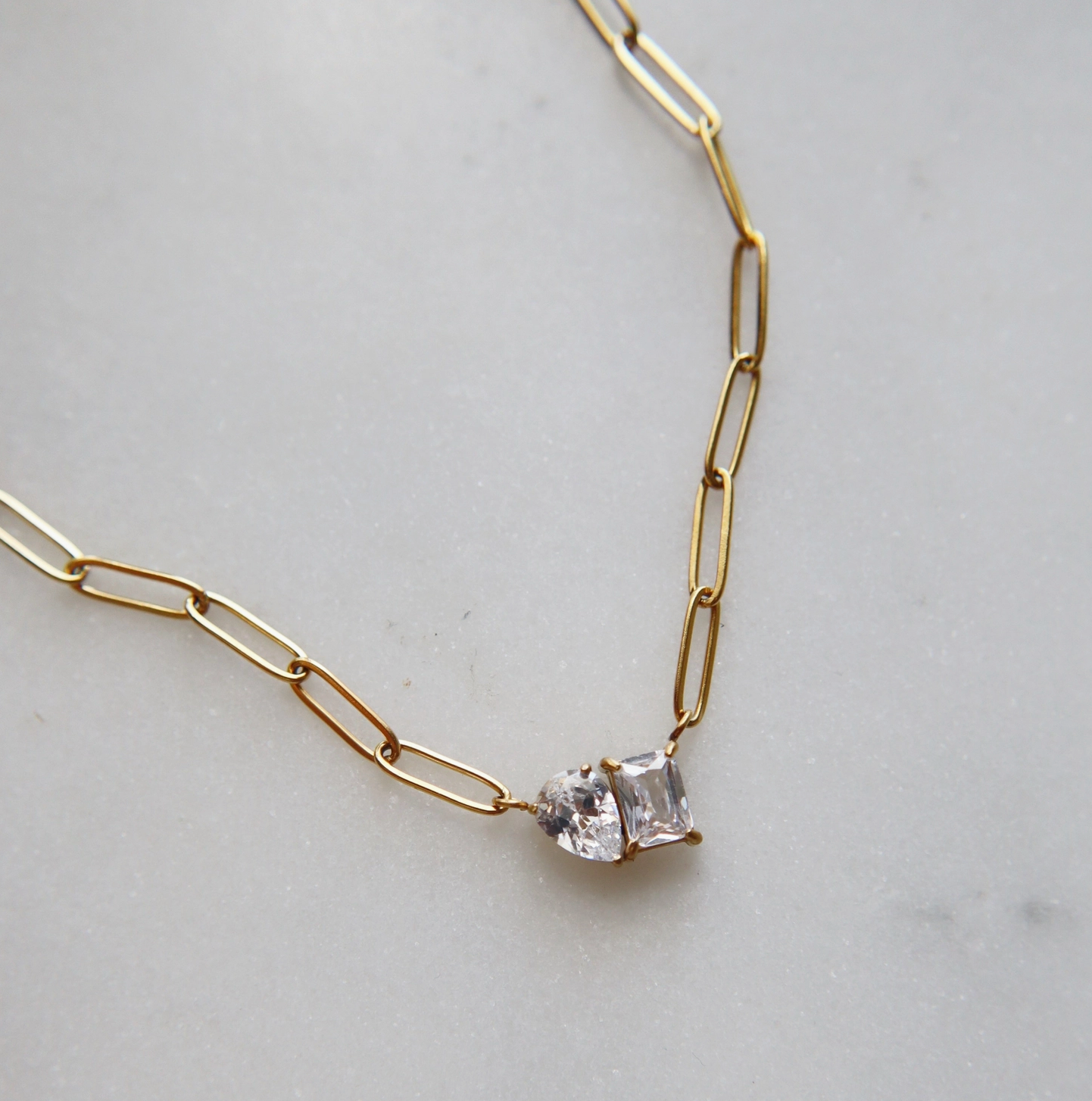 Toi Et Moi Paperclip Necklace