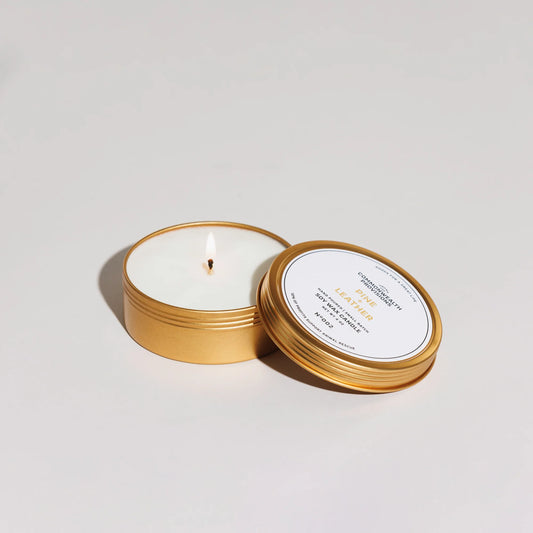 Pine + Leather Candle by Commonwealth Provisions