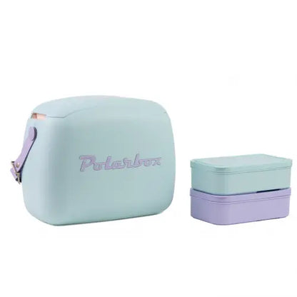 Polarbox® Urban Retro Cooler Bag Summer Sky Blue - Lilac