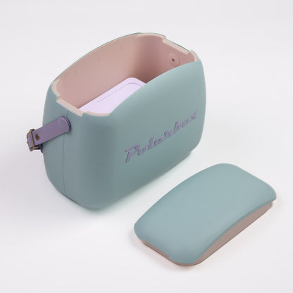 Polarbox® Urban Retro Cooler Bag Summer Sky Blue - Lilac