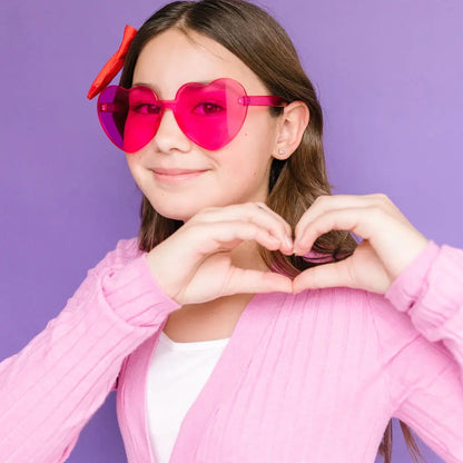Pink Heart Stud Earrings