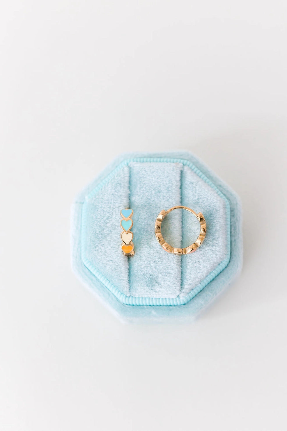 Heart Huggie Hoops