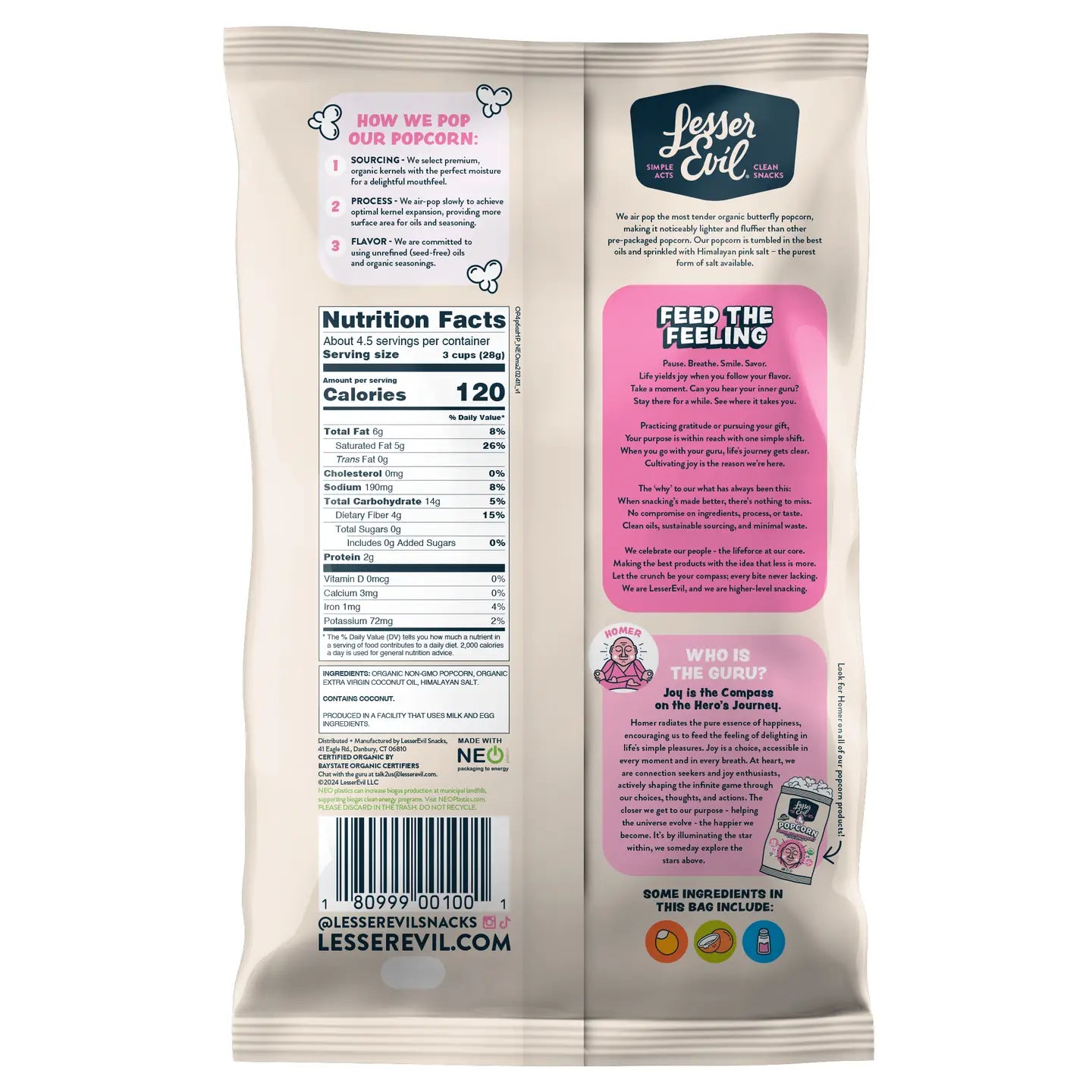 Lesser Evil- Popcorn Himalayan Salt