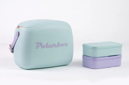 Polarbox® Urban Retro Cooler Bag Summer Sky Blue - Lilac